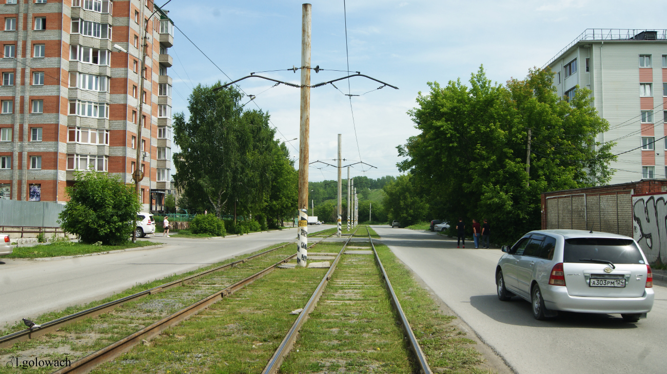 Ачинск — Трамвайные линии и инфраструктура (Городская часть)