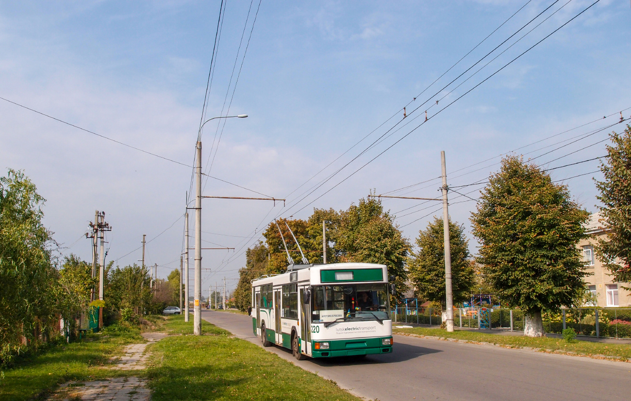 Lutsk, MPK/Jelcz M121M EKO-BUS # 220; Lutsk — Trip on the trolleybus Jelcz M121M №220, 20.09.2014