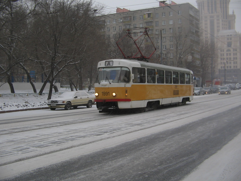 Москва, Tatra T3SU № 1991