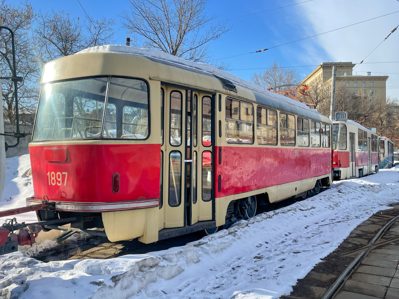 Москва, Tatra T3SU (двухдверная) № 1897