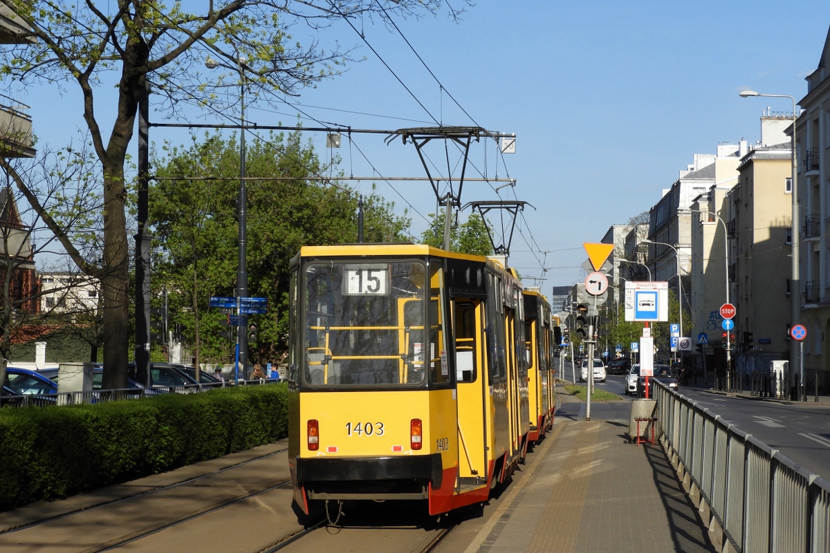 Варшава, Konstal 105Ne № 1403