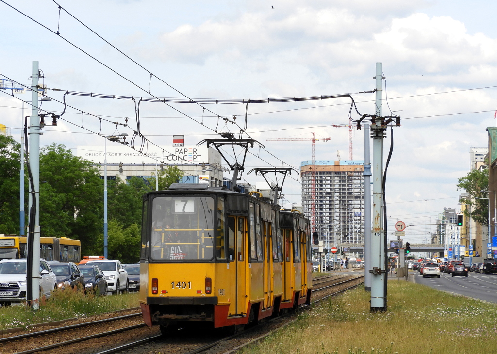 Варшава, Konstal 105Ne № 1401