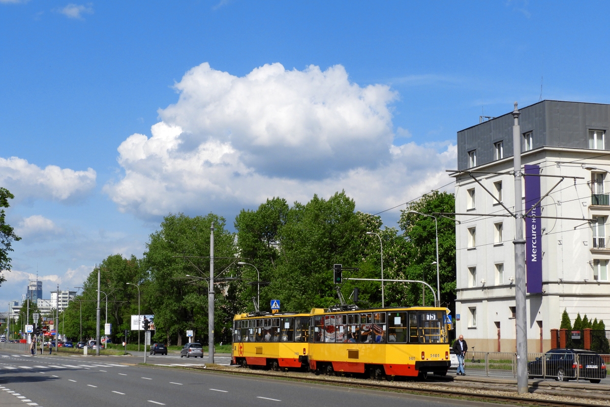 Варшава, Konstal 105Ne № 1401