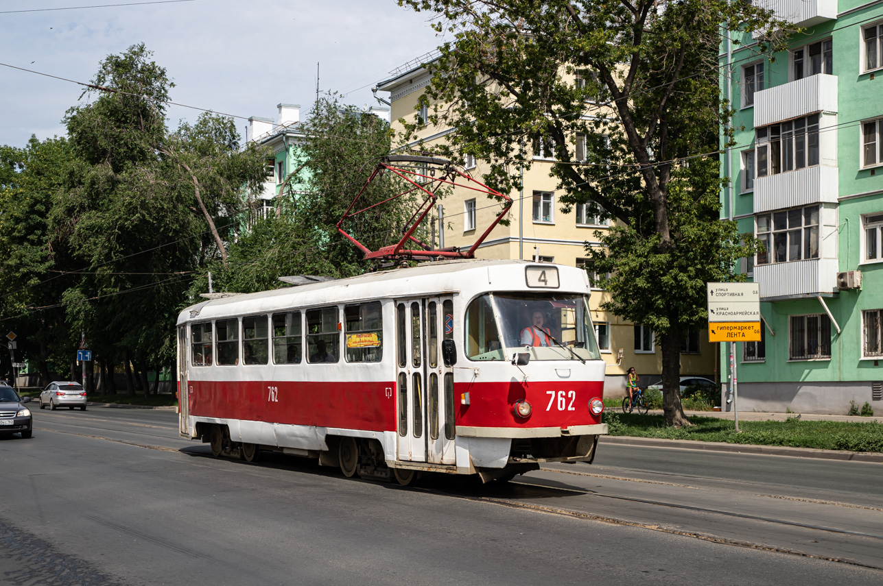 Самара, Tatra T3SU (двухдверная) № 762