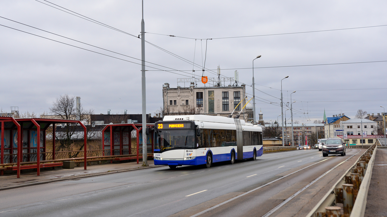 Рига, Škoda 27Tr Solaris III № 27690