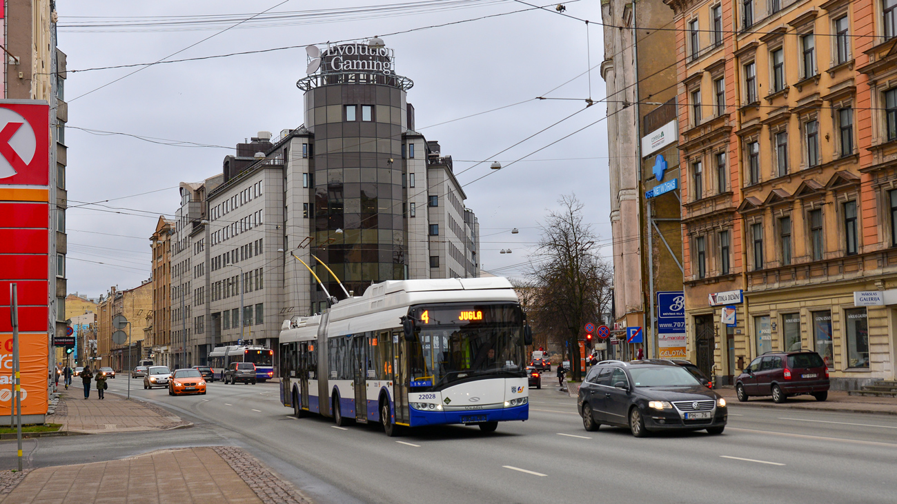 Рига, Solaris Trollino III 18,75 H2 № 22028 Рига, Solaris Trollino III 18,75 H2 № 22028