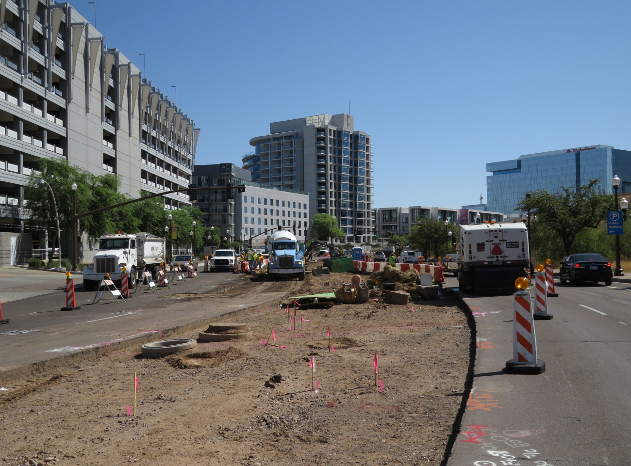 Финикс — Строительство трамвая в Темпе