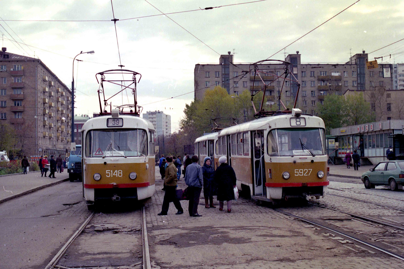 Москва, Tatra T3SU № 5148; Москва, Tatra T3SU № 5927 Москва, Tatra T3SU № 5148; Москва, Tatra T3SU № 5927
