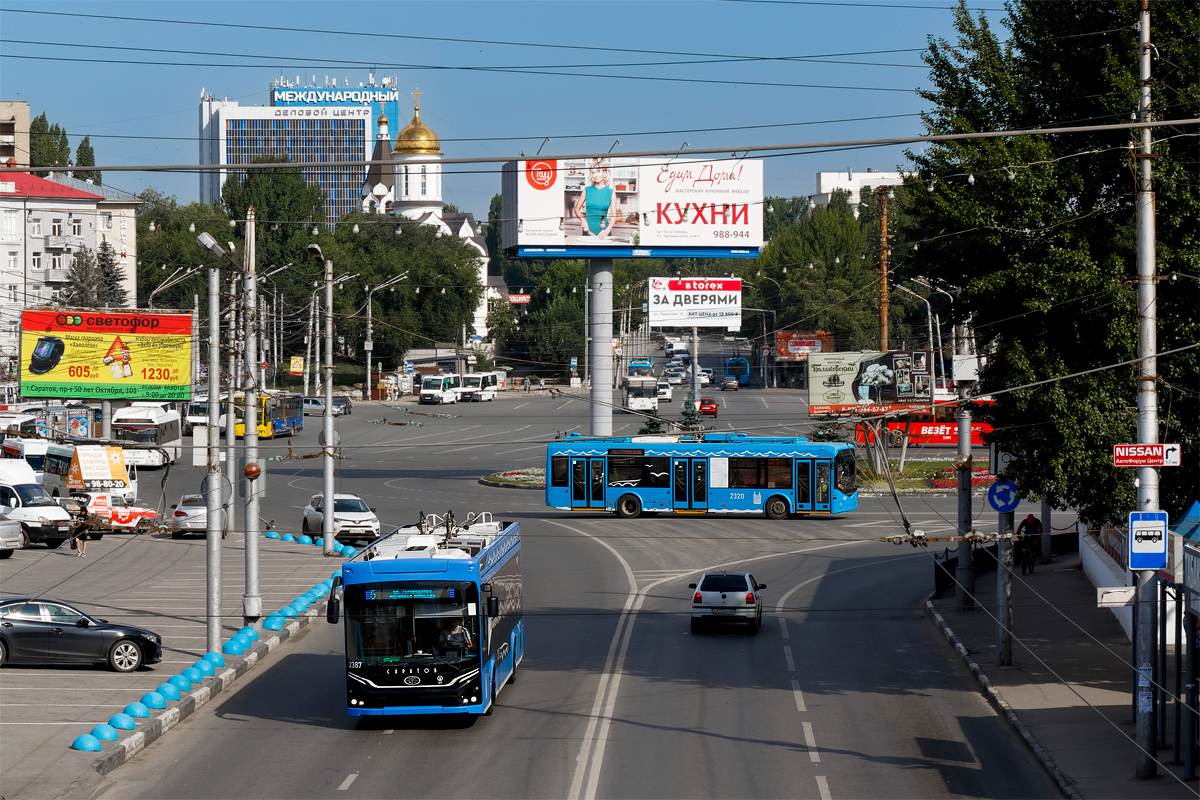 Саратов, ПКТС-6281.01 «Адмирал» № 2387; Саратов — Троллейбусные линии; Саратов — Электротранспорт с высоты