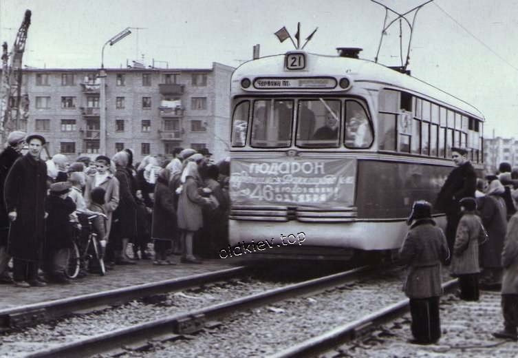 Киев — Исторические фотографии; Киев — Трамвайные линии: Дарницкая сеть