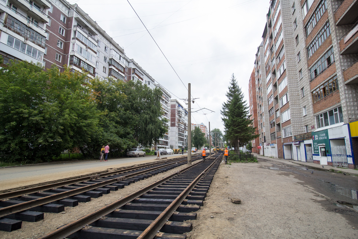 Томск — Ремонты трамвайных путей и контактной сети