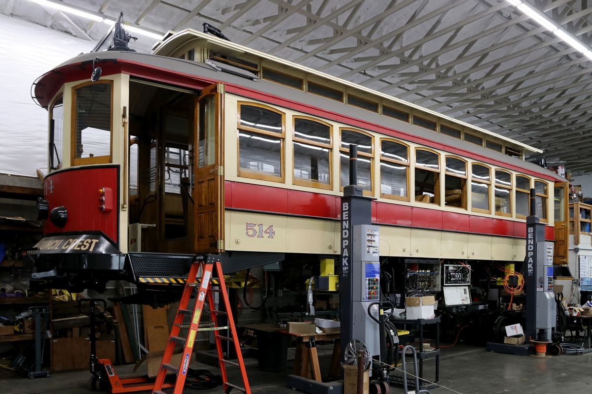Портленд, OR, Четырёхосный аккумуляторный вагон № 514; Портленд, OR — Willamette Shore Line