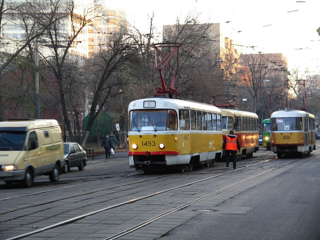 Москва, Tatra T3SU № 1493
