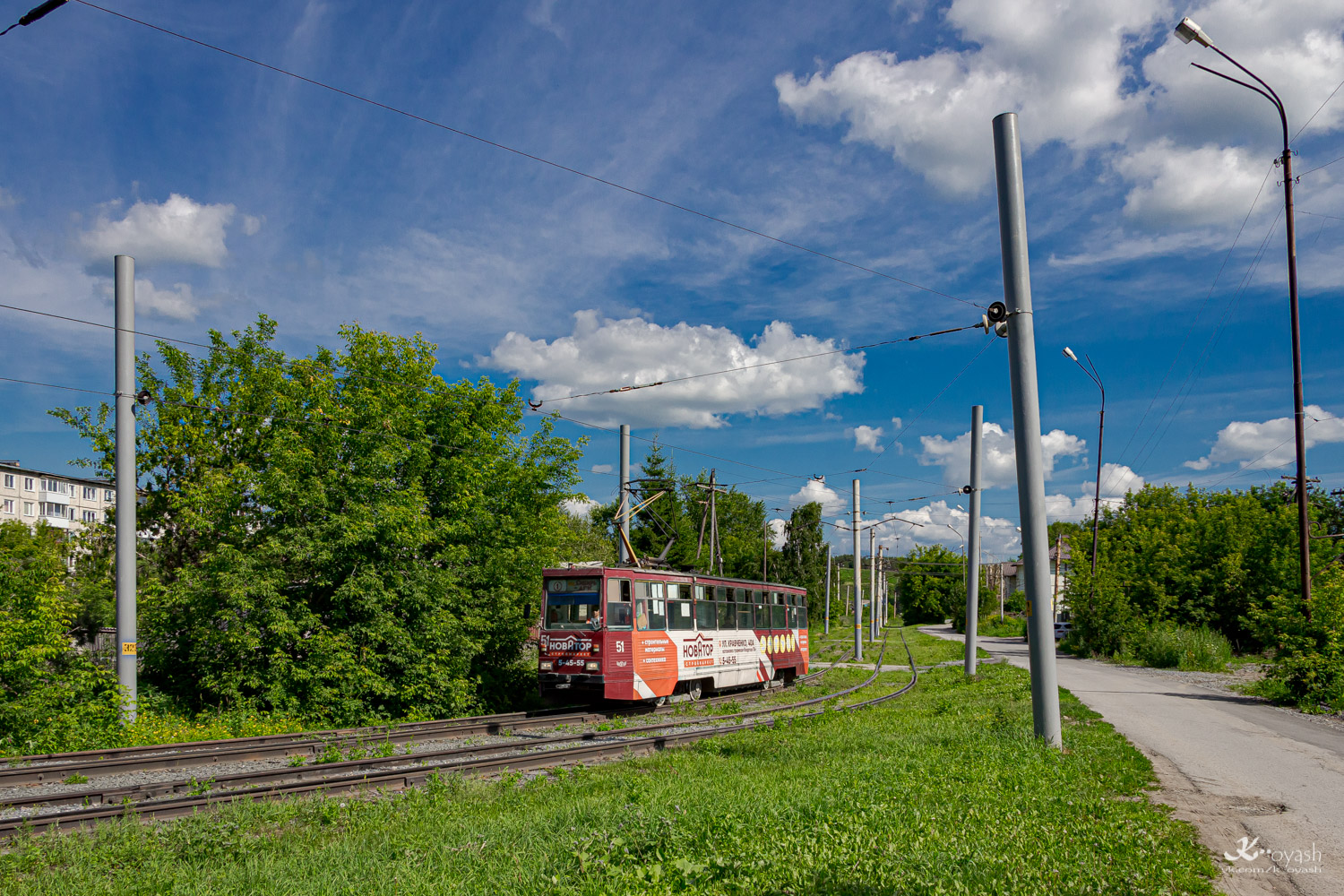 Ачинск, 71-605 (КТМ-5М3) № 51; Ачинск — Трамвайные линии и инфраструктура (Городская часть)