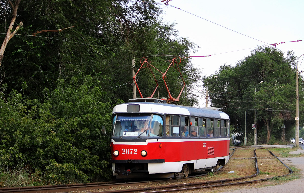 Волгоград, Tatra T3SU (двухдверная) № 2672