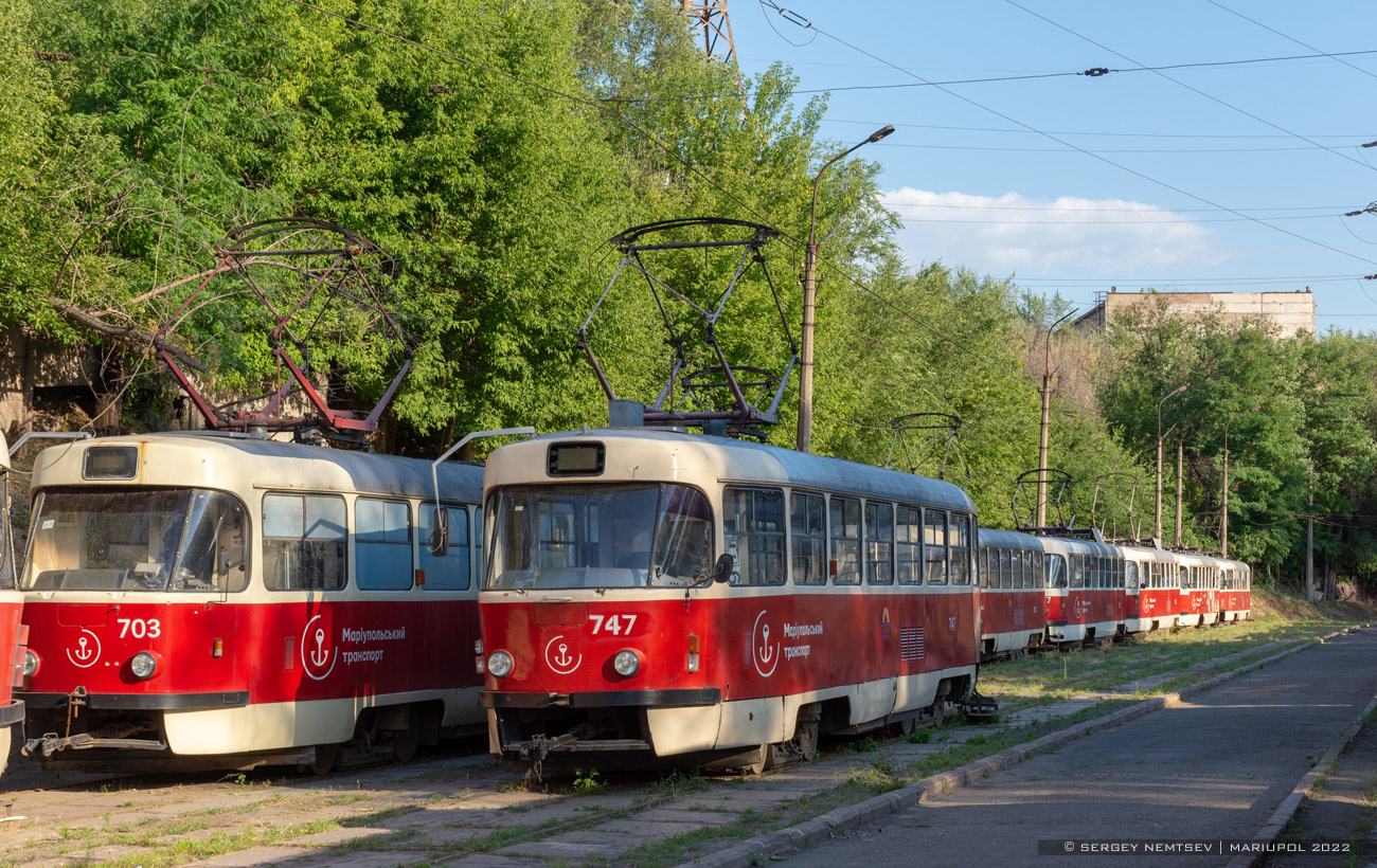 Мариуполь, Tatra T3SUCS № 703; Мариуполь, Tatra T3SUCS № 747