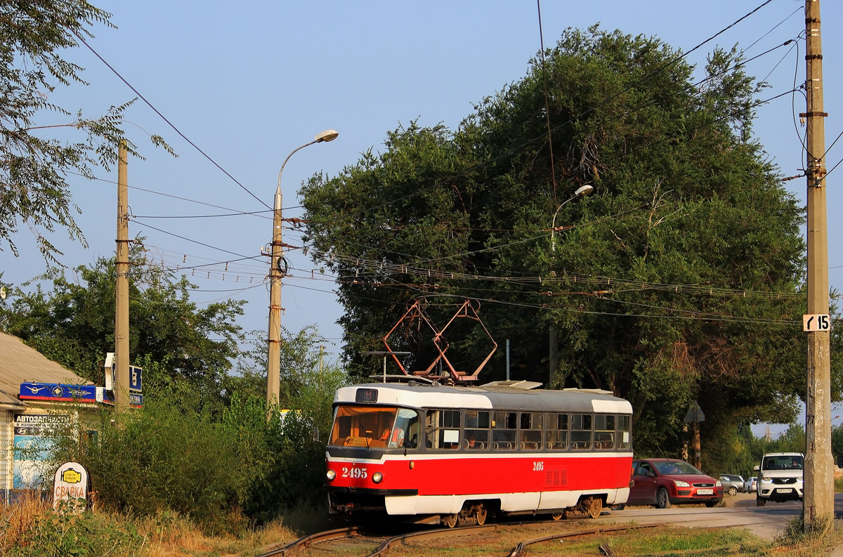 Волгоград, Tatra T3SU (двухдверная) № 2495
