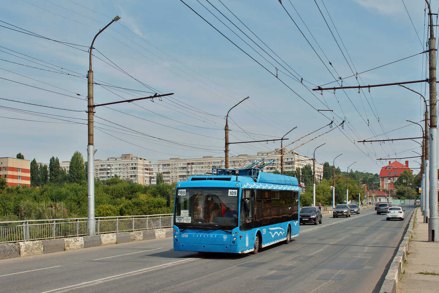 Saratov, Trolza-5265.00 “Megapolis” # 1358; Saratov — Contact network; Saratov — Miscellaneous photos