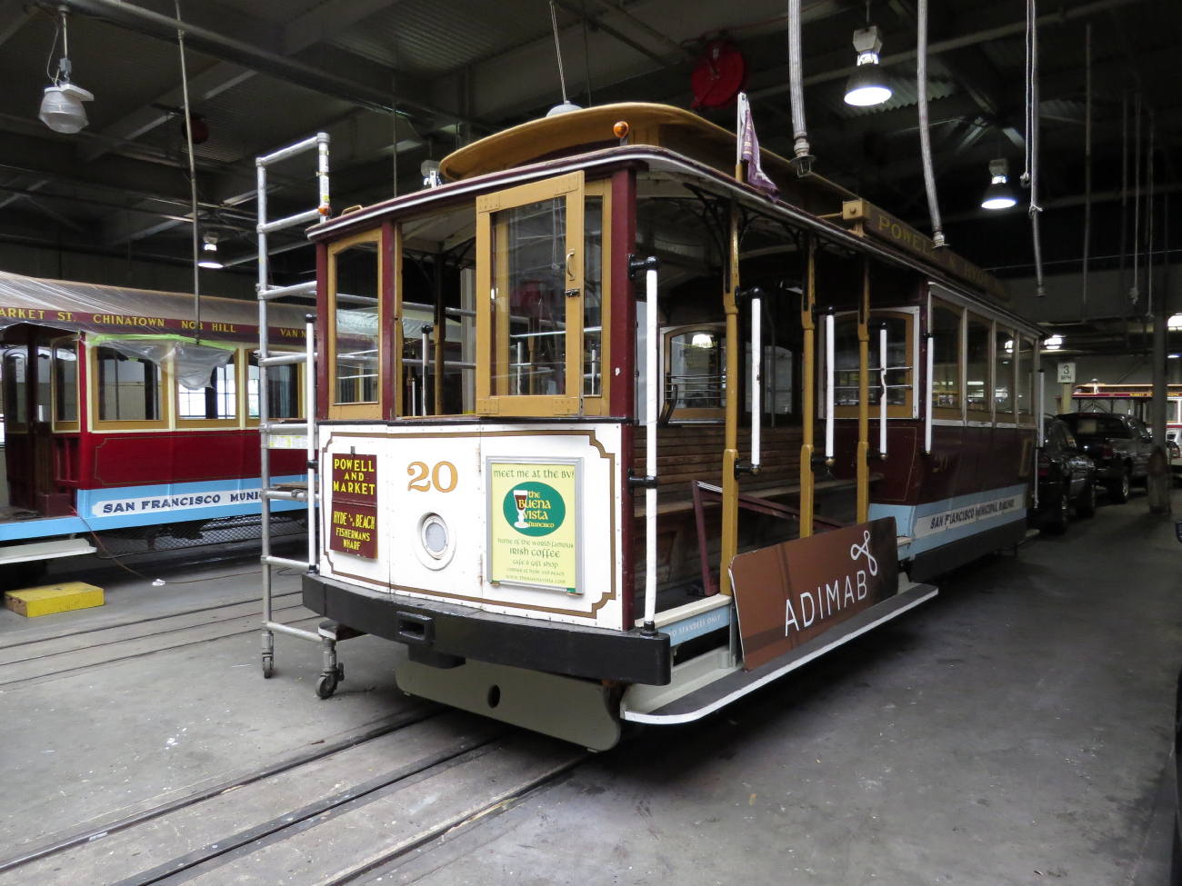 Сан-Франциско, область залива, Carter cable car № 20; Сан-Франциско, область залива — Депо кабельного трамвая