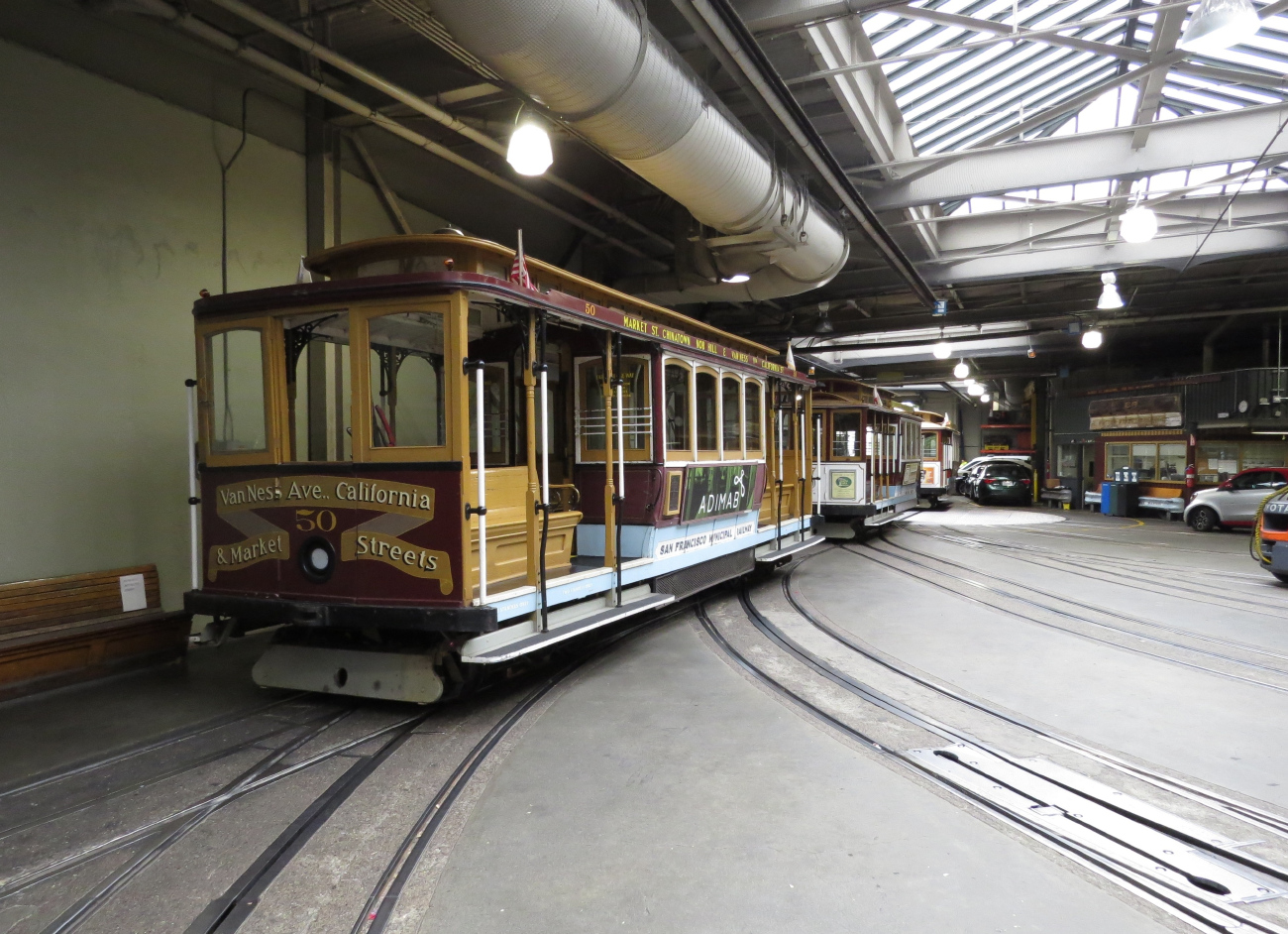 Сан-Франциско, область залива, California cable car № 50; Сан-Франциско, область залива — Депо кабельного трамвая