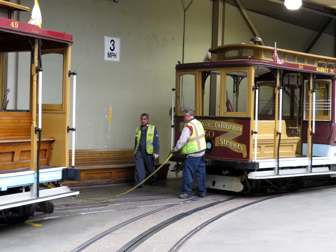 Сан-Франциско, область залива, Muni cable car № 49; Сан-Франциско, область залива, California cable car № 50; Сан-Франциско, область залива — Депо кабельного трамвая