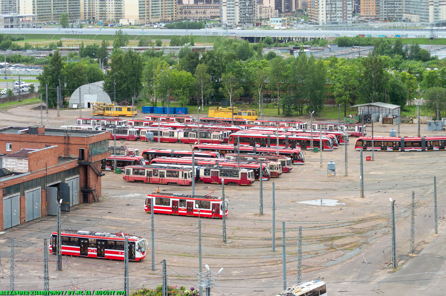 Sankt Petersburg — Joint tramway-trolleybus depot Sankt Petersburg — Joint tramway-trolleybus depot