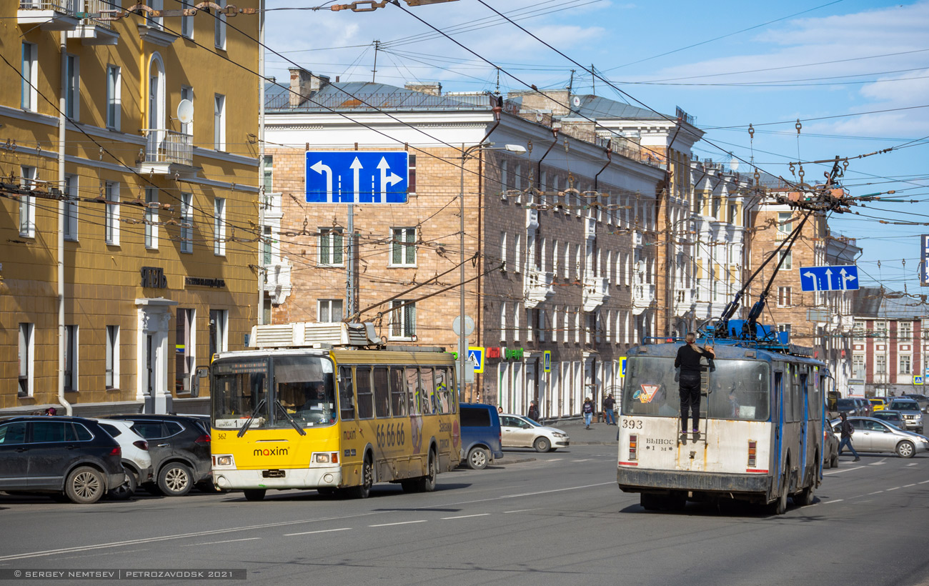 Петрозаводск, ЛиАЗ-5280 № 362; Петрозаводск, ВМЗ-170 № 393
