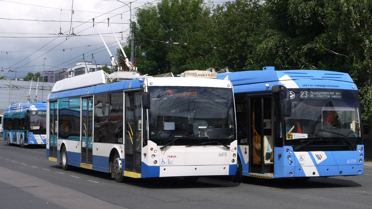 Санкт-Петербург, Тролза-5265.00 «Мегаполис» № 6415; Санкт-Петербург, Тролза-5265.08 «Мегаполис» № 6019