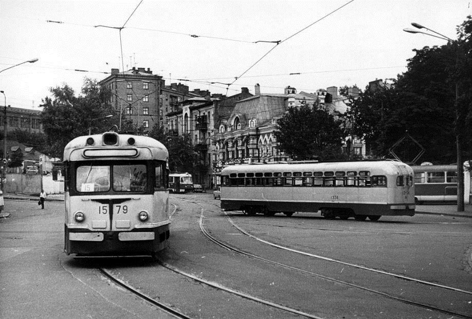 Киев, МТВ-82 № 1579; Киев — Исторические фотографии; Киев — Трамвайные линии: Закрытые линии; Киев — Трамвайные линии: Подольская сеть — запад, юг
