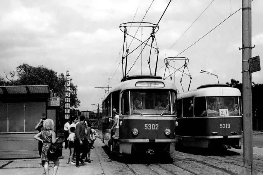 Киев, Tatra T3SU (двухдверная) № 5302; Киев, Tatra T3SU (двухдверная) № 5319; Киев — Исторические фотографии