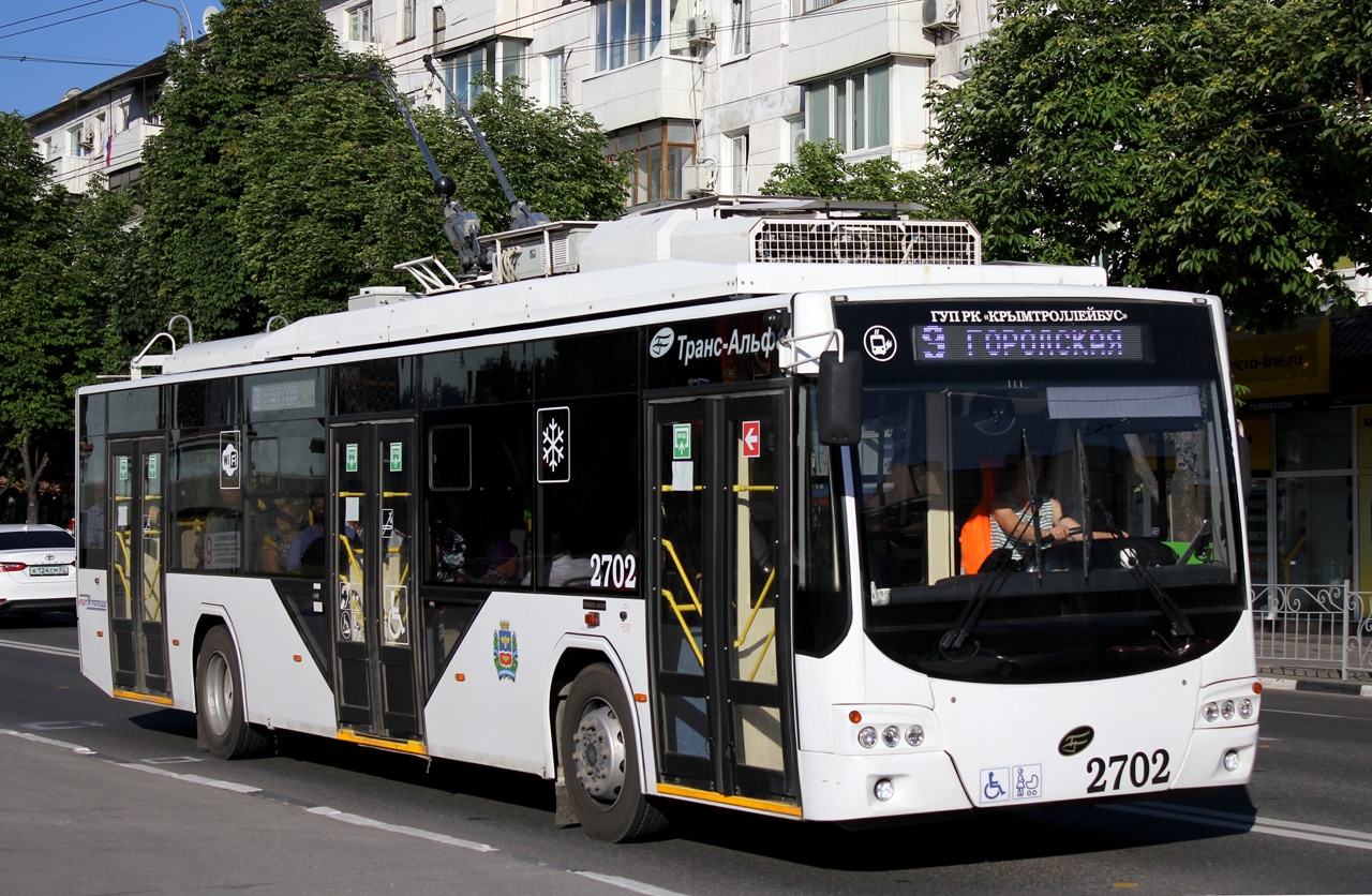 Крымский троллейбус, ВМЗ-5298.01 «Авангард» № 2702 Крымский троллейбус, ВМЗ-5298.01 «Авангард» № 2702