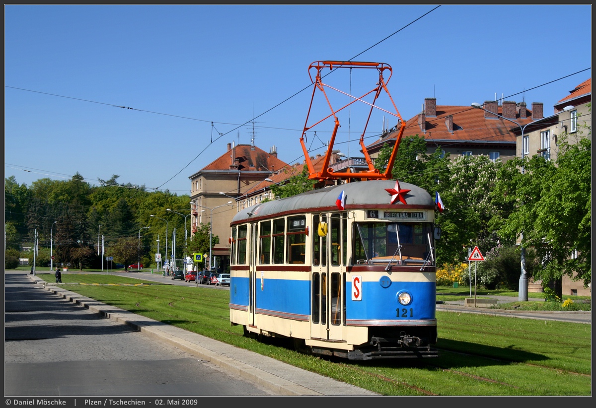 Плзень, Tatra T1 № 121 Плзень, Tatra T1 № 121