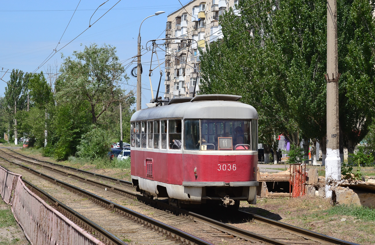 Волгоград, Tatra T3SU (двухдверная) № 3036
