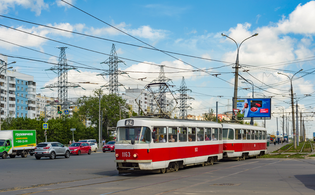 Самара, Tatra T3SU (двухдверная) № 1163