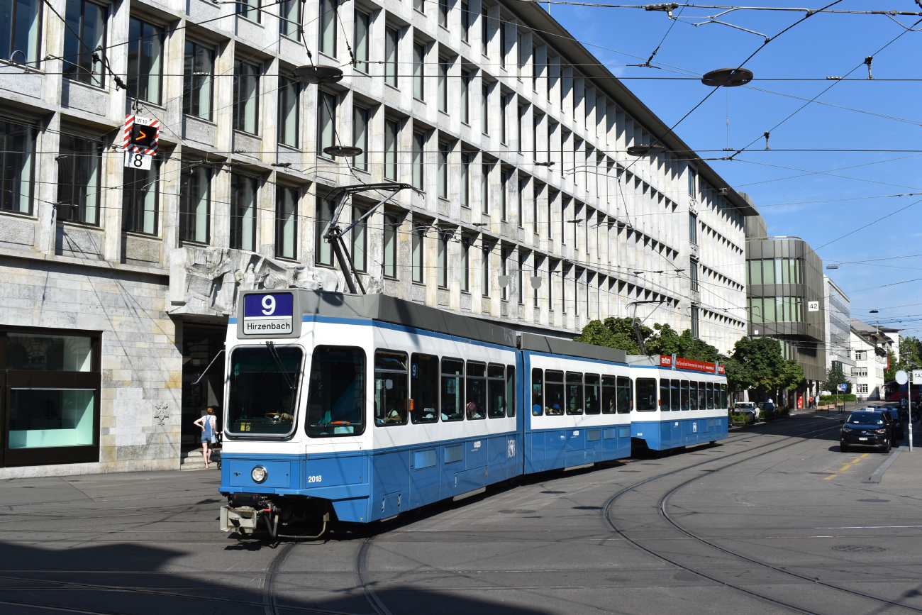 Цюрих, SWS/SWP/BBC Be 4/6 "Tram 2000" № 2018