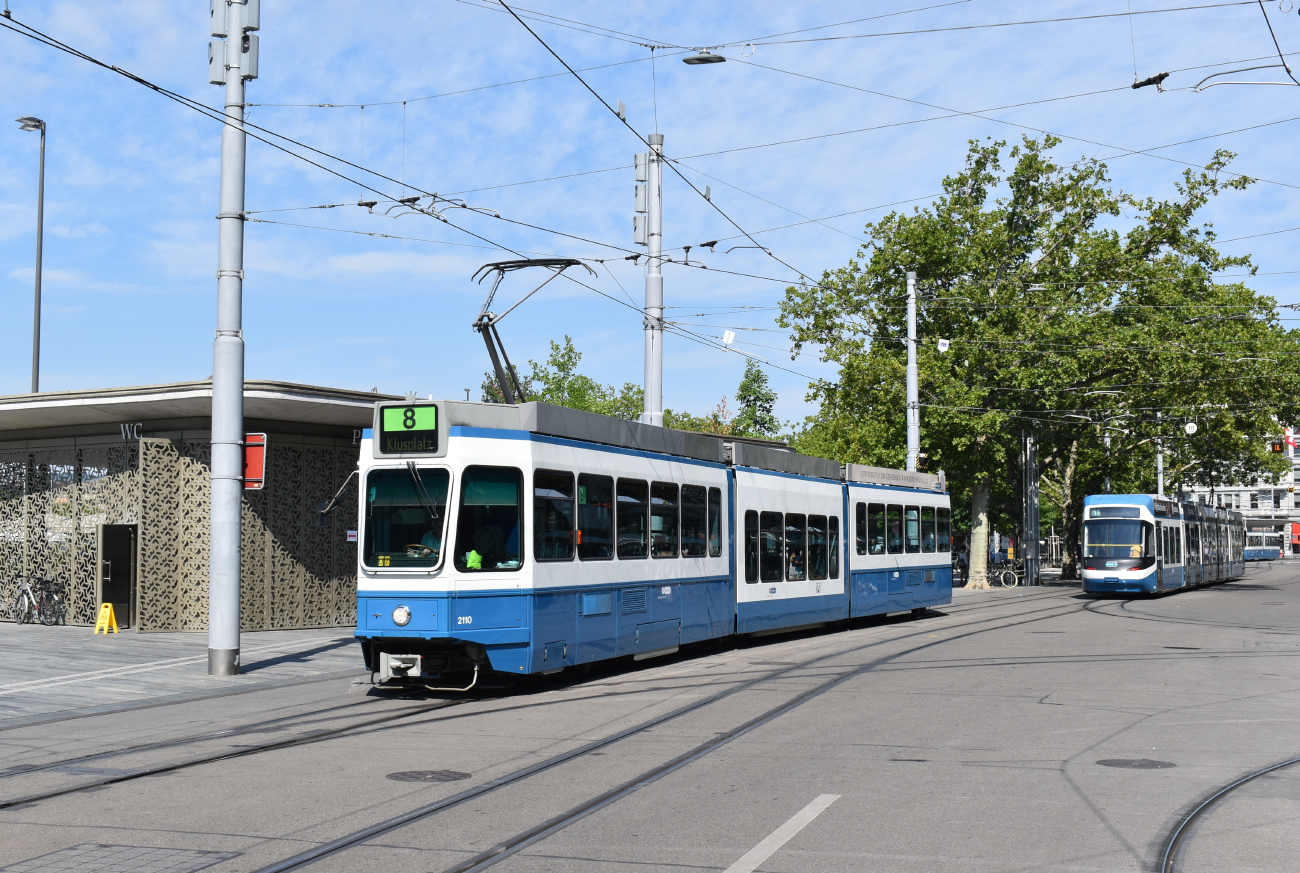 Цюрих, SWP/SIG/ABB Be 4/8 "Tram 2000 Sänfte" № 2110