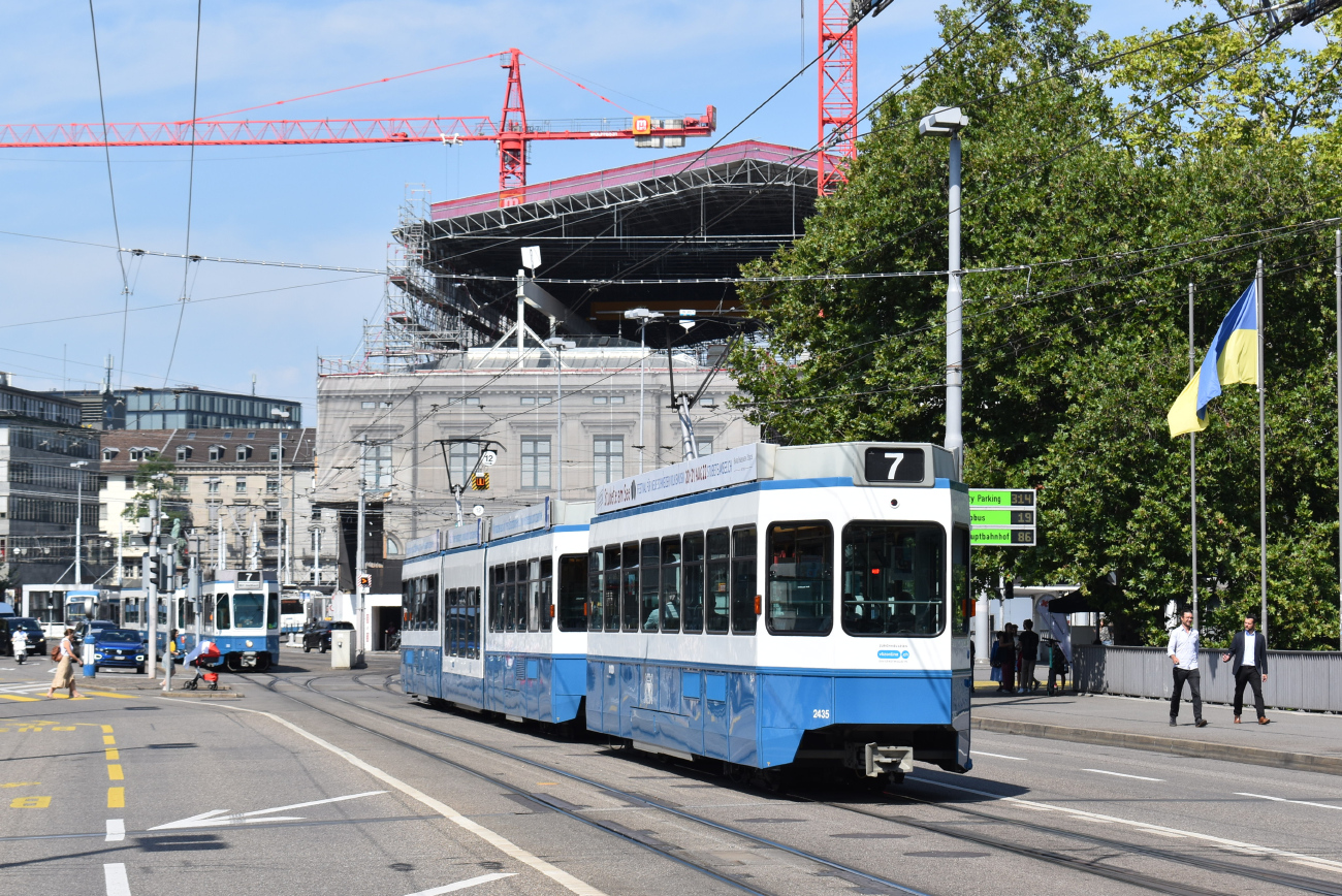 Zurich, SWP/SIG/ABB Be 2/4 "Tram 2000 Pony" Br. 2435