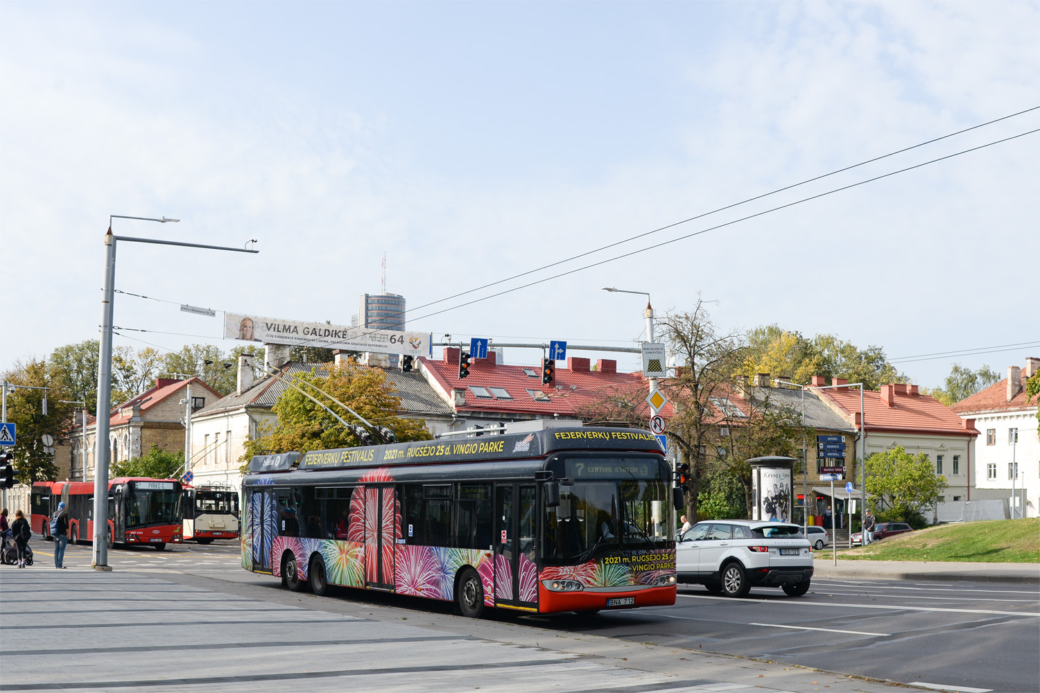 Vilnius, Solaris Trollino II 15 AC № 2712; Vilnius — Planned service disruptions (detours)