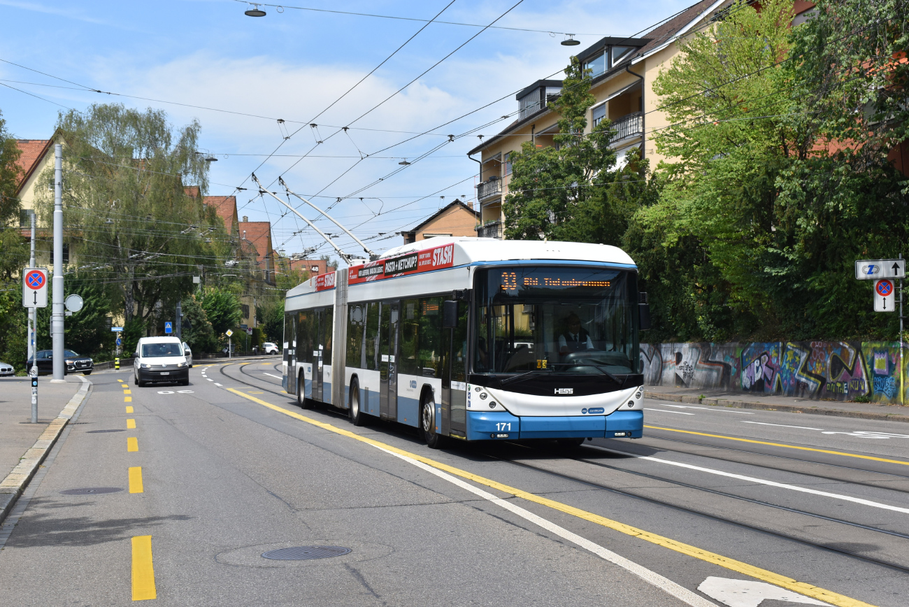 Zürich, Hess SwissTrolley 4 (BGT-N2D) # 171 Zürich, Hess SwissTrolley 4 (BGT-N2D) # 171