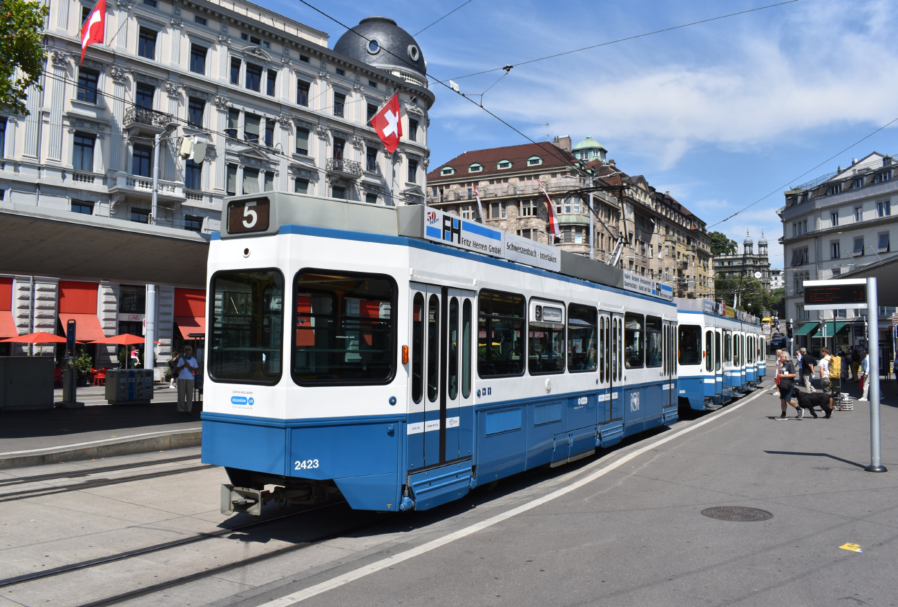 Цюрих, SWP/SIG/ABB Be 2/4 "Tram 2000 Pony" № 2423