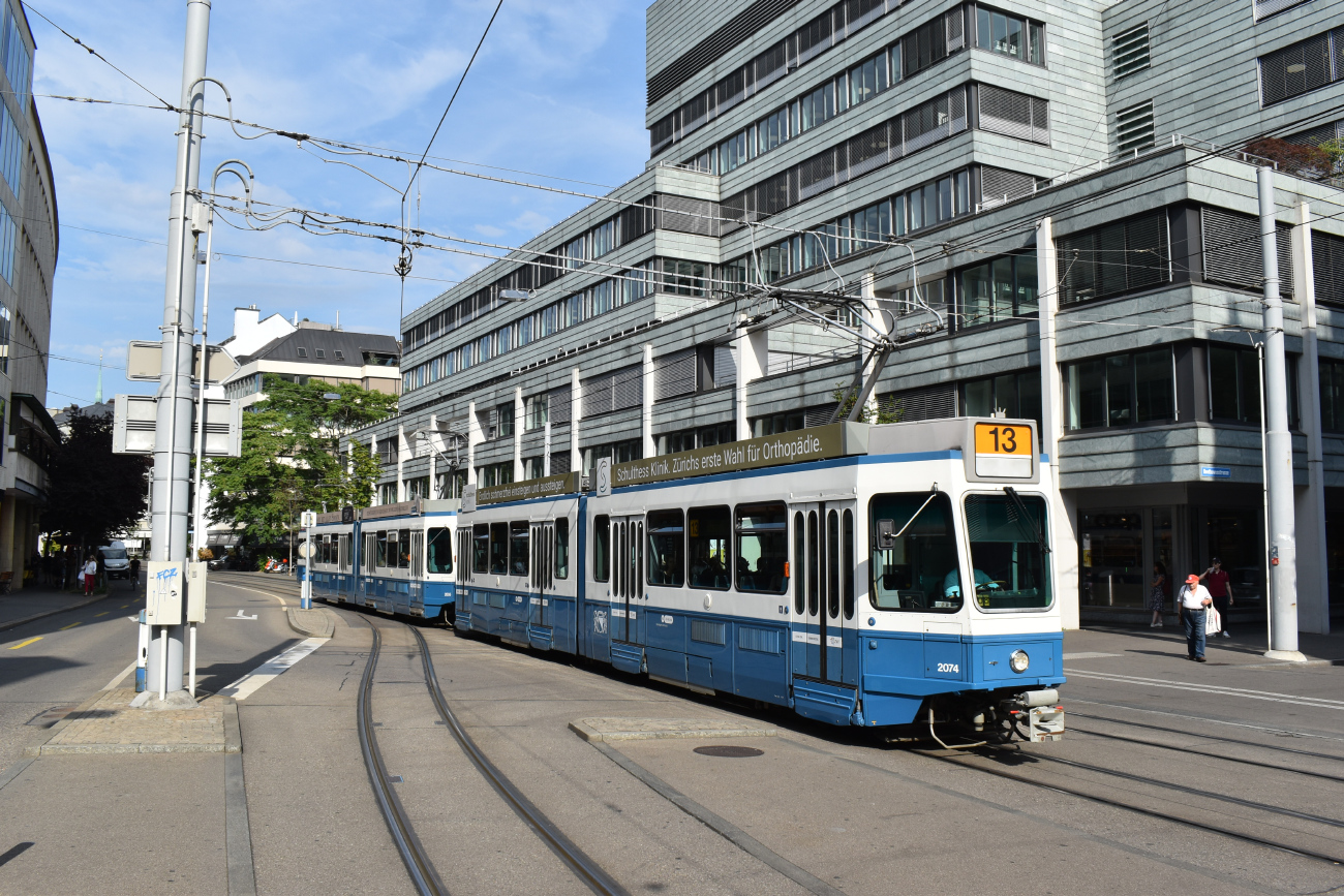 Цюрих, SWP/SIG/BBC Be 4/6 "Tram 2000" № 2074