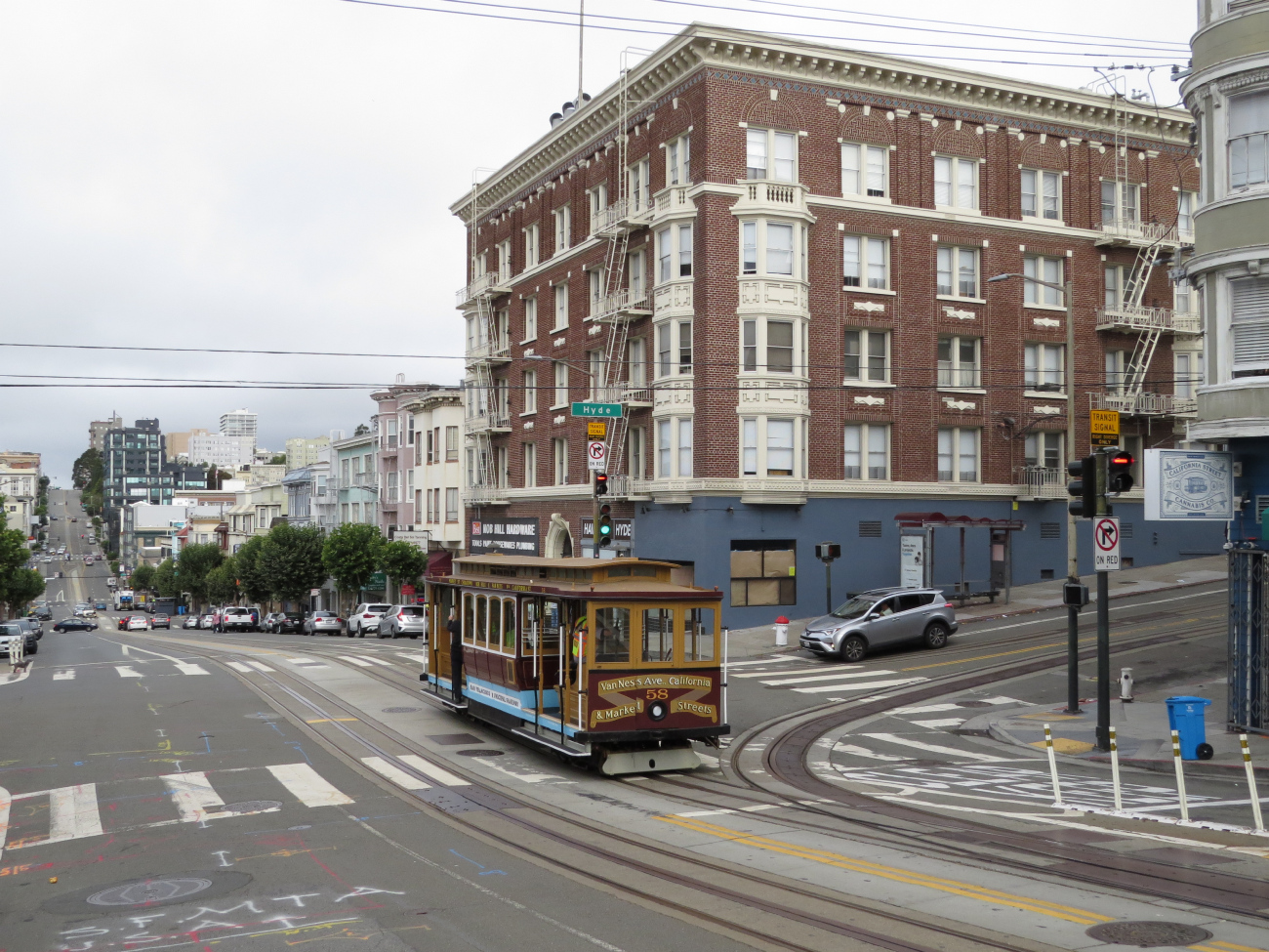 Сан-Франциско, область залива, California cable car № 58; Сан-Франциско, область залива — Линии и инфраструктура кабельного трамвая