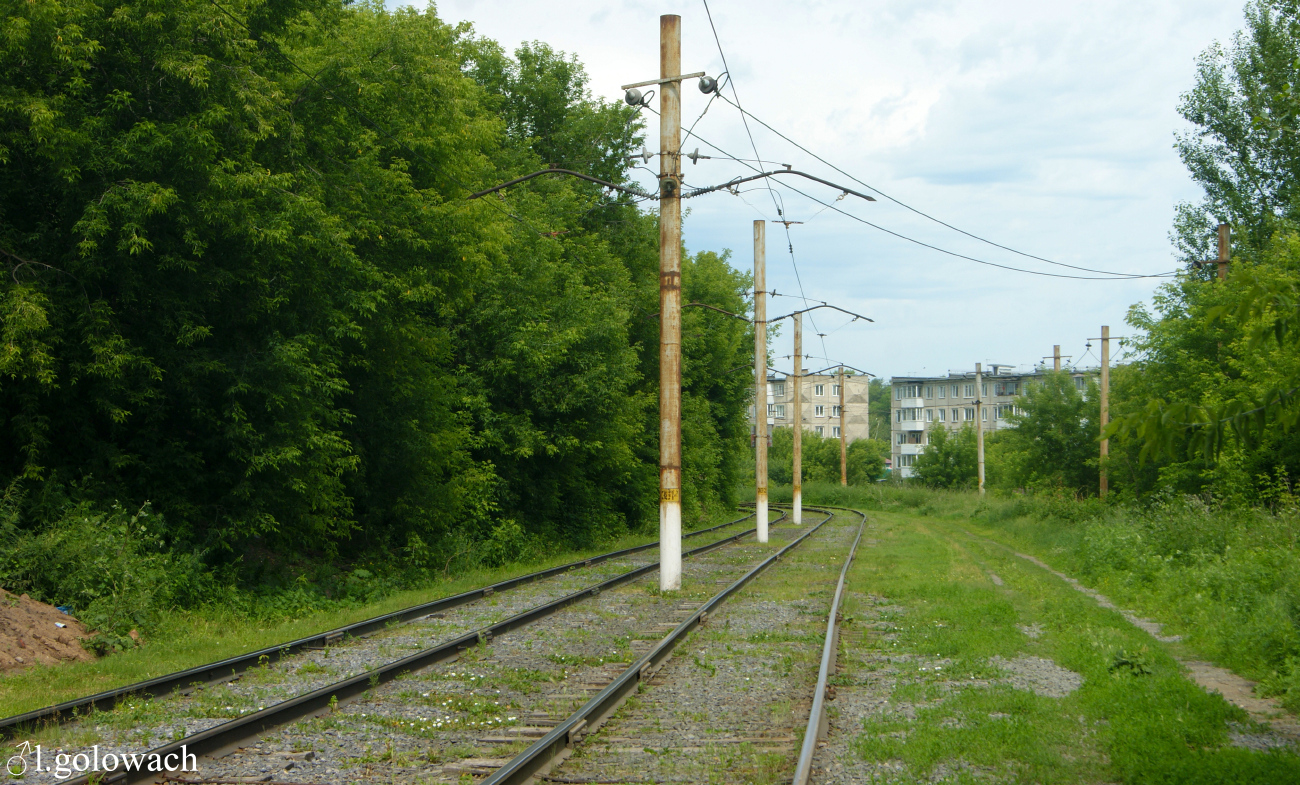 Achinsk — Трамвайные линии и инфраструктура (Городская часть)