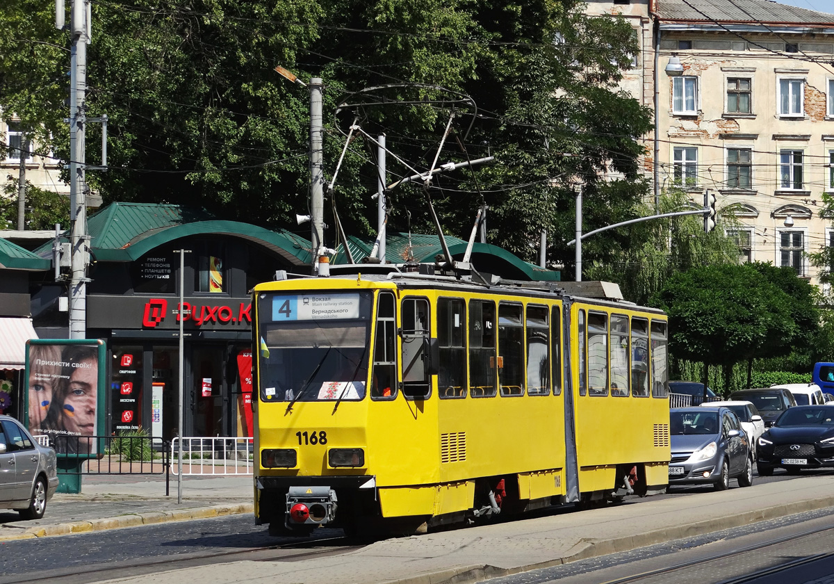 Львов, Tatra KT4D № 1168