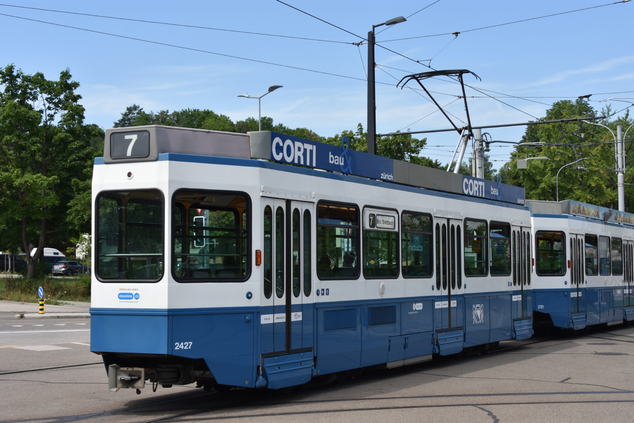 Zürich, SWP/SIG/ABB Be 2/4 "Tram 2000 Pony" # 2427