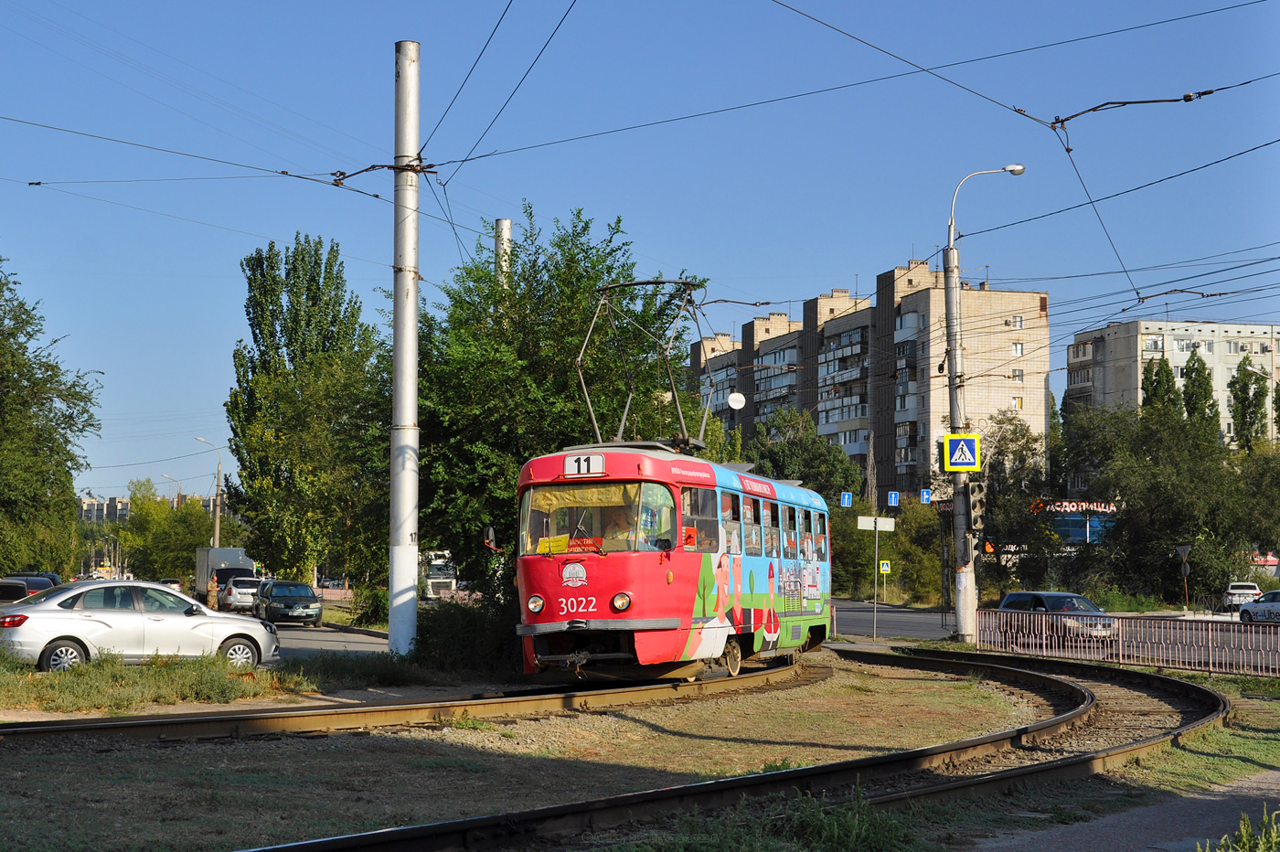 Volgograd, Tatra T3SU (2-door) Nr. 3022