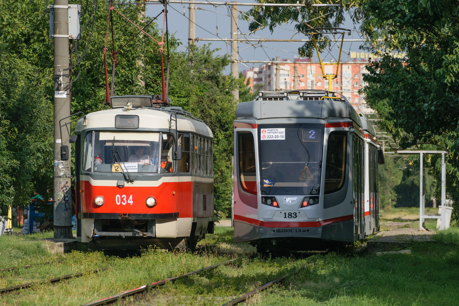 Краснодар, Tatra T3SU КВР ТРЗ № 034; Краснодар, 71-623-04 № 183