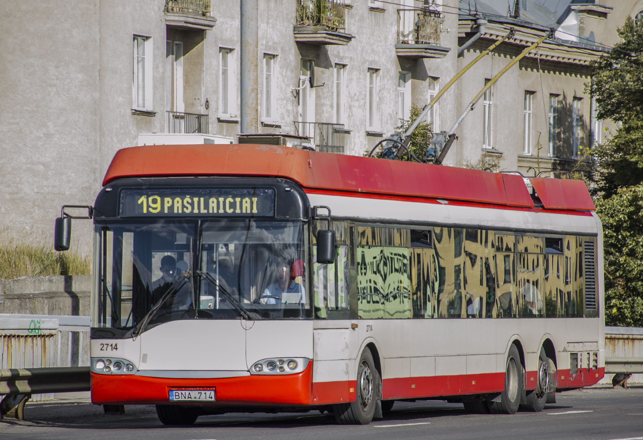 Вильнюс, Solaris Trollino II 15 AC № 2714; Вильнюс — Временные плановые изменения движения