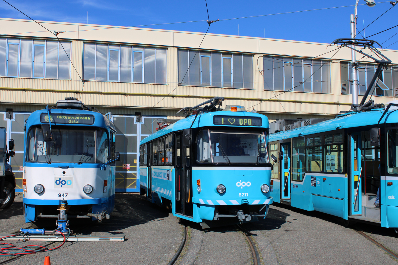Острава, Tatra T3R.P № 947; Острава, Tatra T3R.P № 8211; Острава — День остравских транспортников 2022