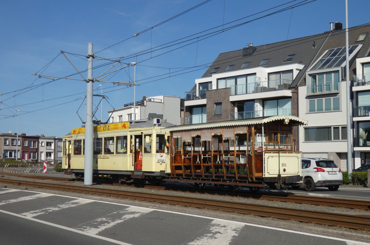 Береговой трамвай, Двухосный прицепной вагон № 8816